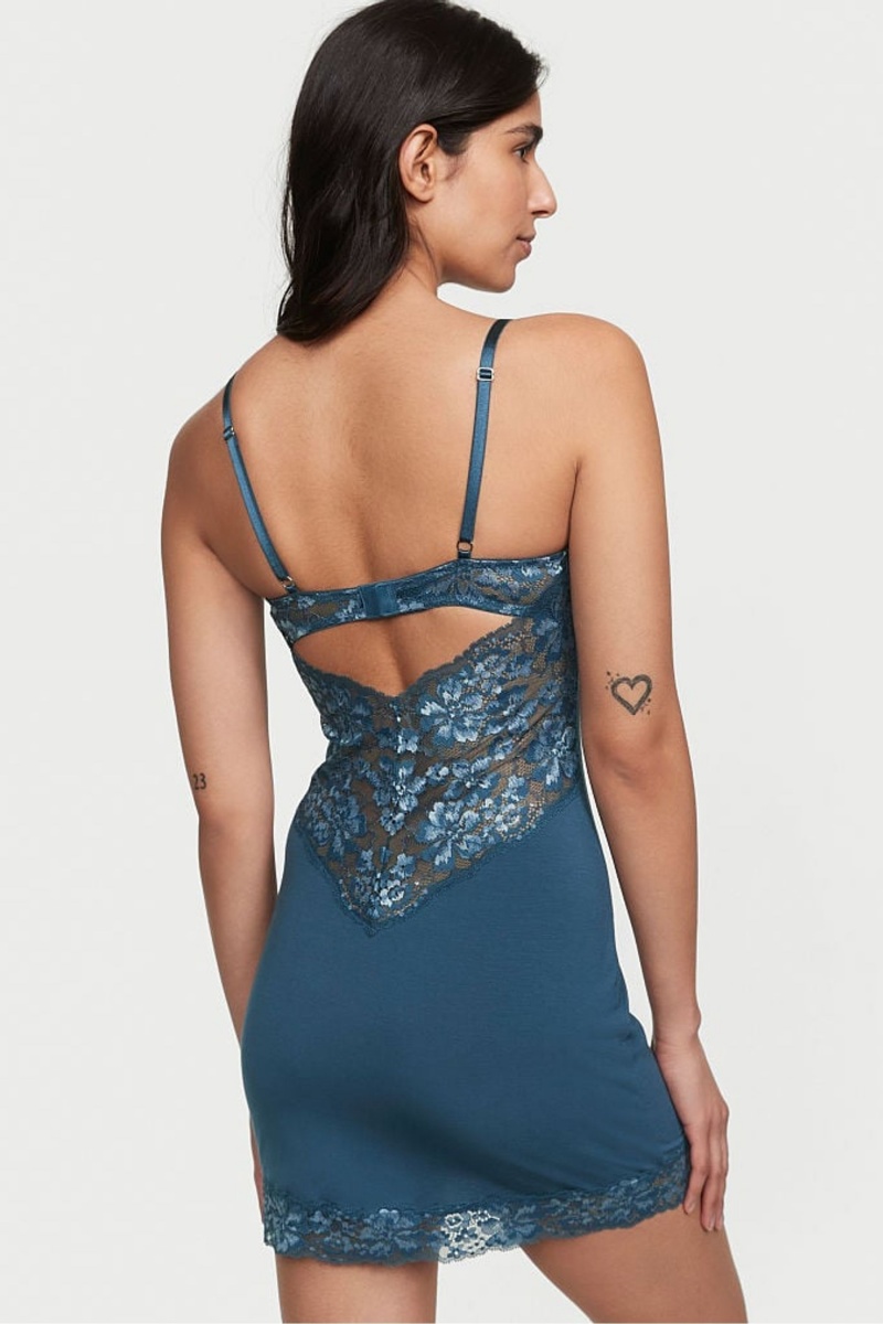 Victoria's Secret Modal Slip Kleider Blau | 437659BWK