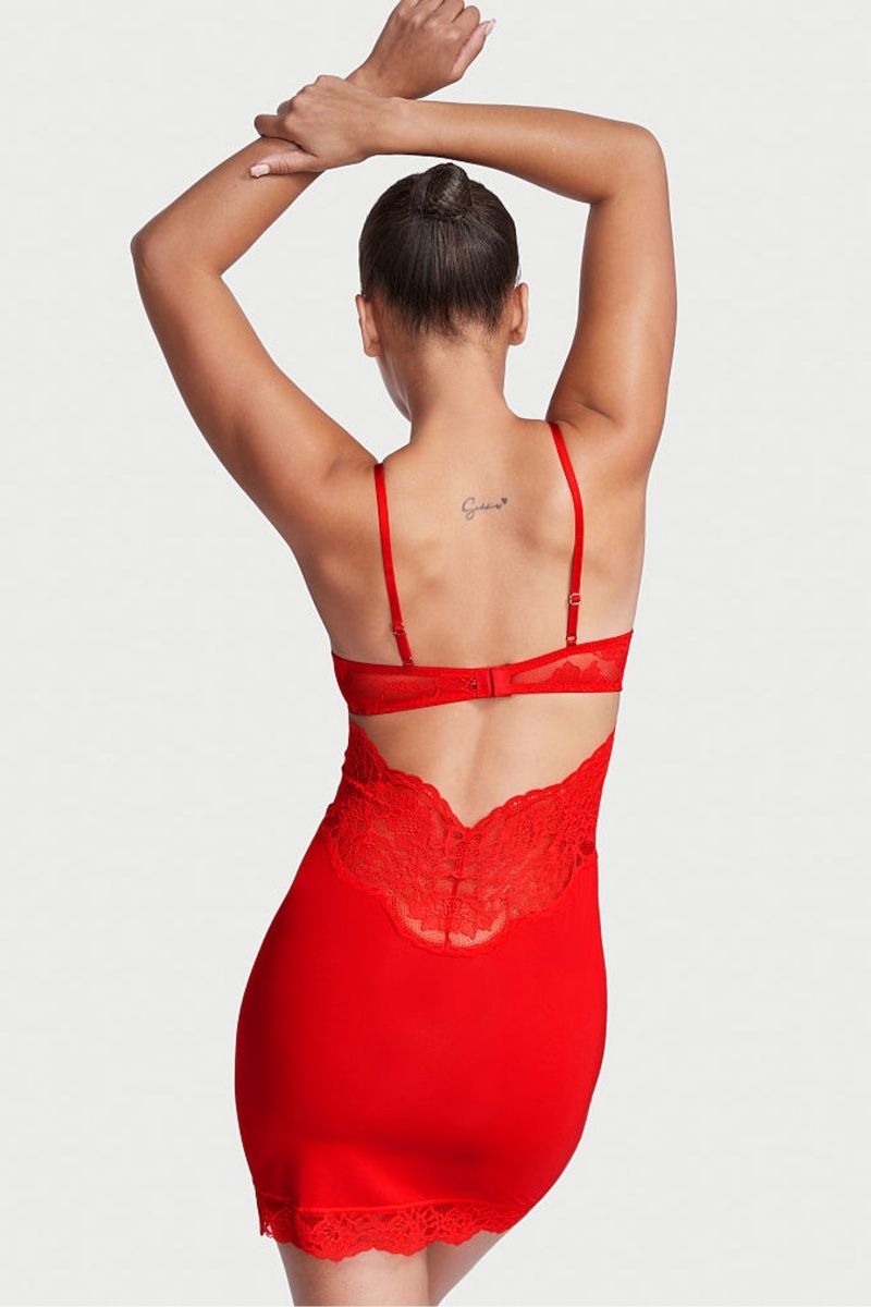 Victoria's Secret Modal Spitze Mini Slip Rot | 142580QIW