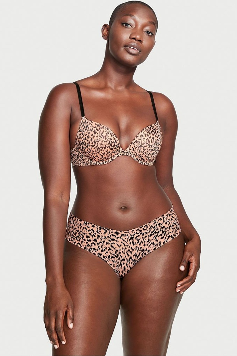 Victoria\'s Secret No-Show Leopard Print Cheeky Panty Leopard | 590176GMB