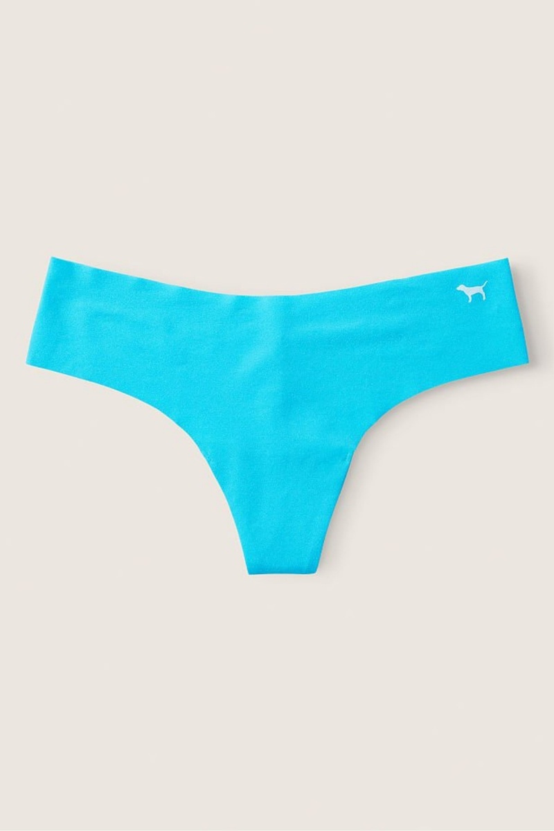 Victoria\'s Secret No-Show No Show Tanga Knickers Blau | 156203HUT