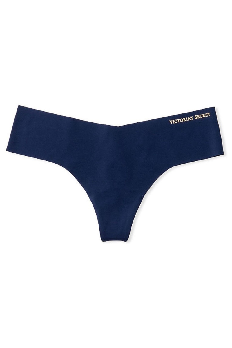 Victoria's Secret No-Show No Show Tanga Knickers Navy Blau | 936581CFZ