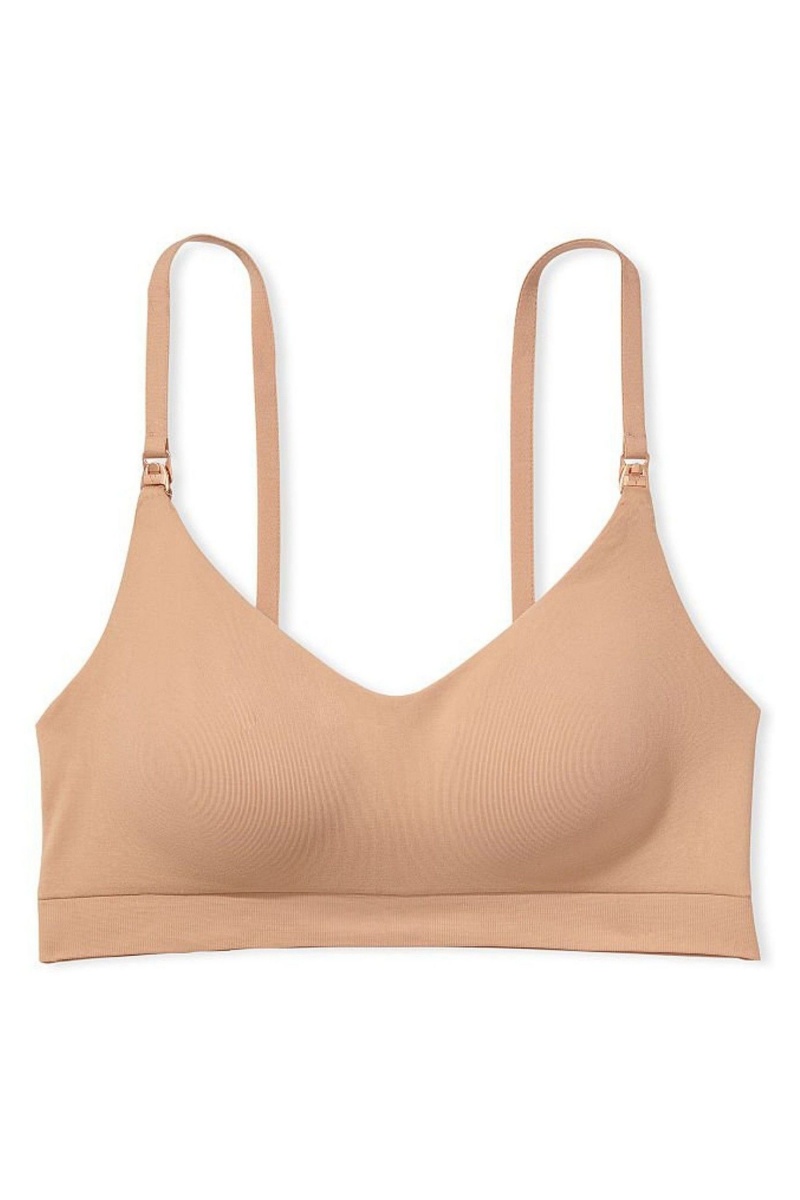 Victoria's Secret Non Wired Nursing Bra Sweet Praline Nude | 748031ZNT