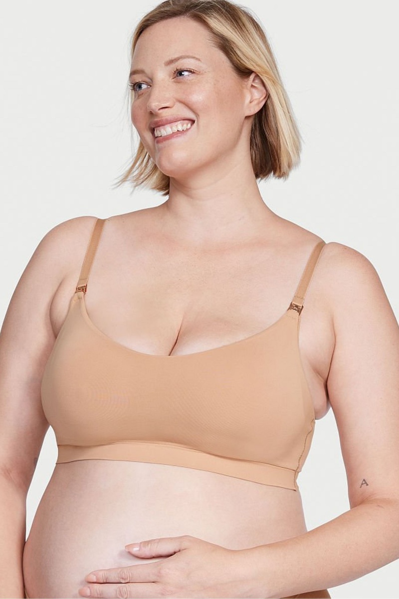 Victoria\'s Secret Non Wired Nursing Bra Sweet Praline Nude | 748031ZNT