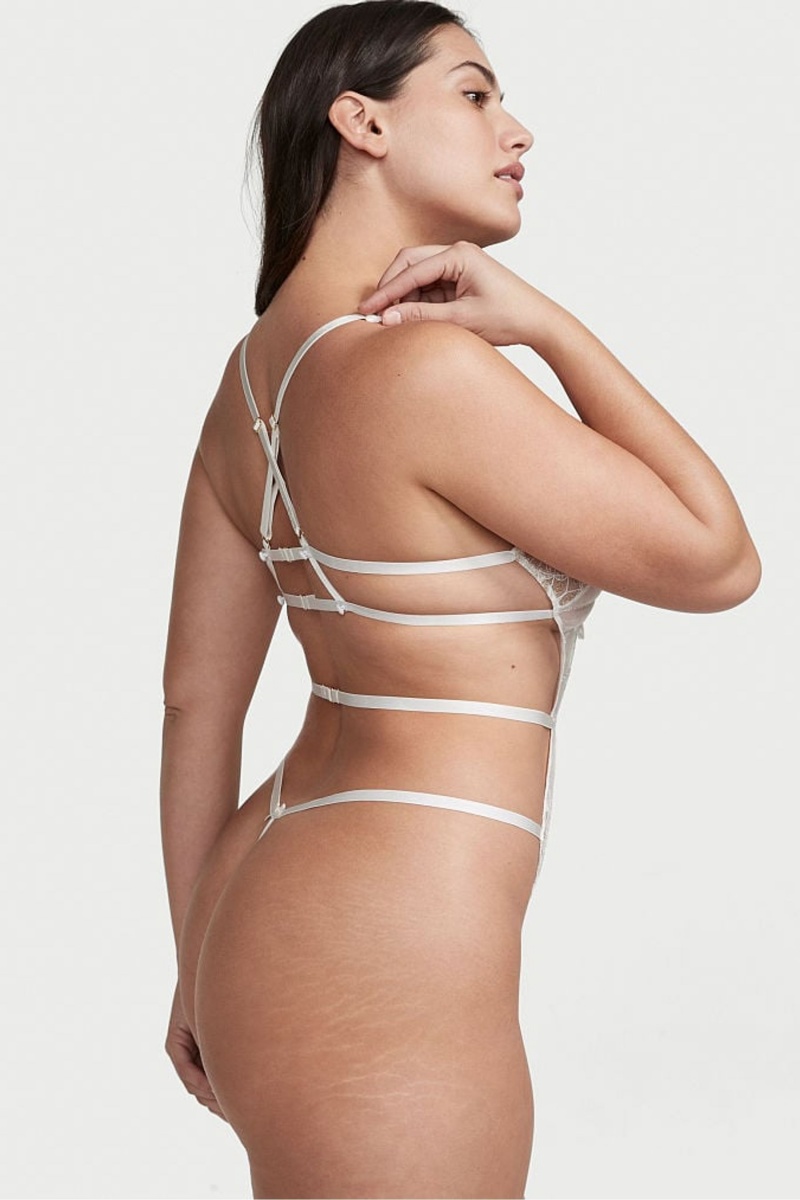 Victoria's Secret Riemchen Back Spitze Body Weiß | 468732SHF