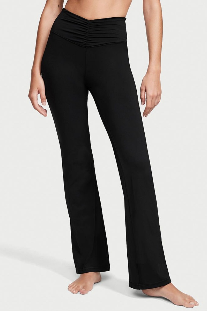 Victoria\'s Secret Ruched Weite Leg Flare Legging Schwarz | 092647NSV