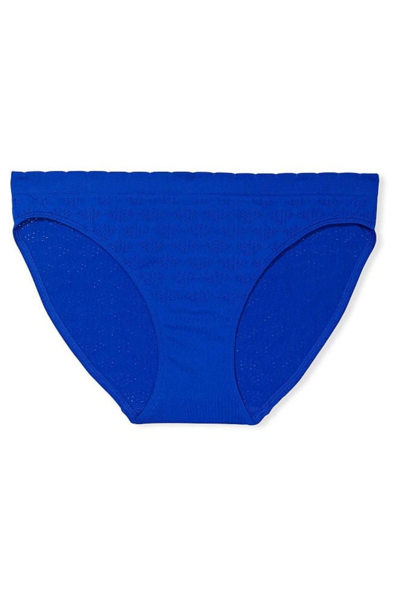 Victoria's Secret Seamless Bikini Knickers Blau | 074165FKR