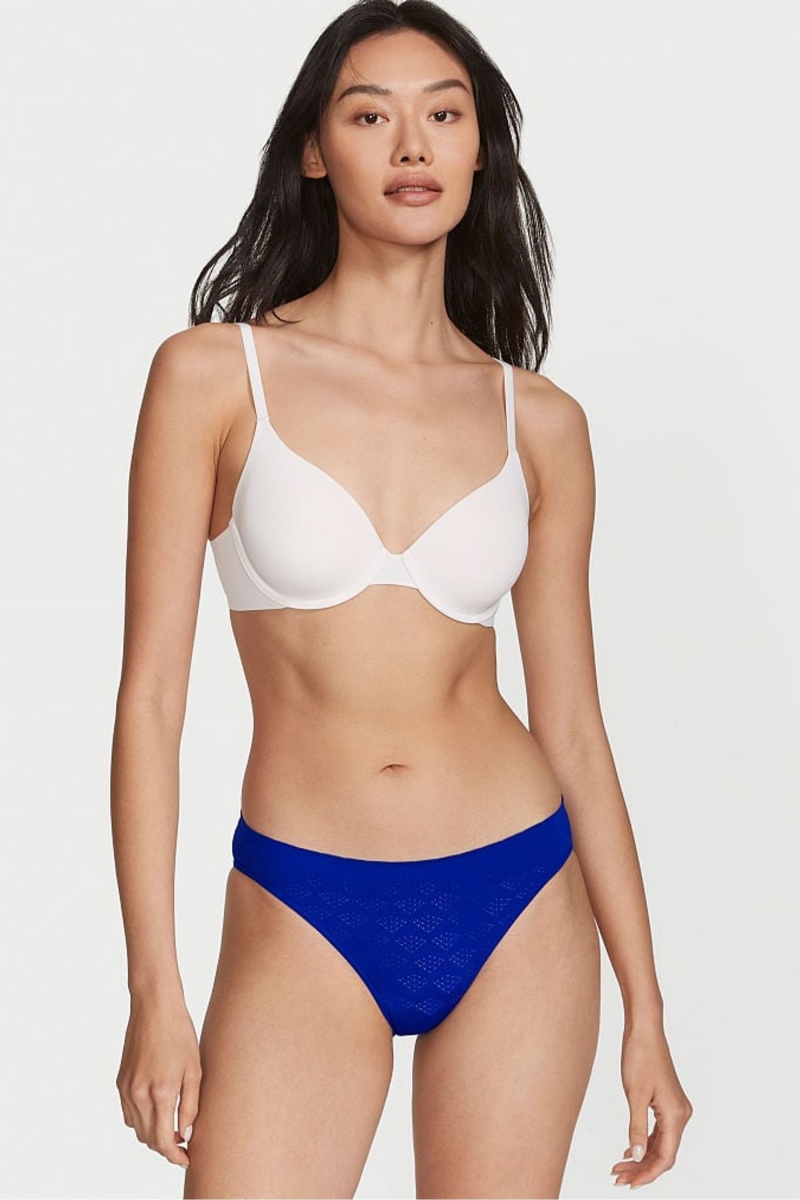 Victoria\'s Secret Seamless Bikini Knickers Blau | 074165FKR