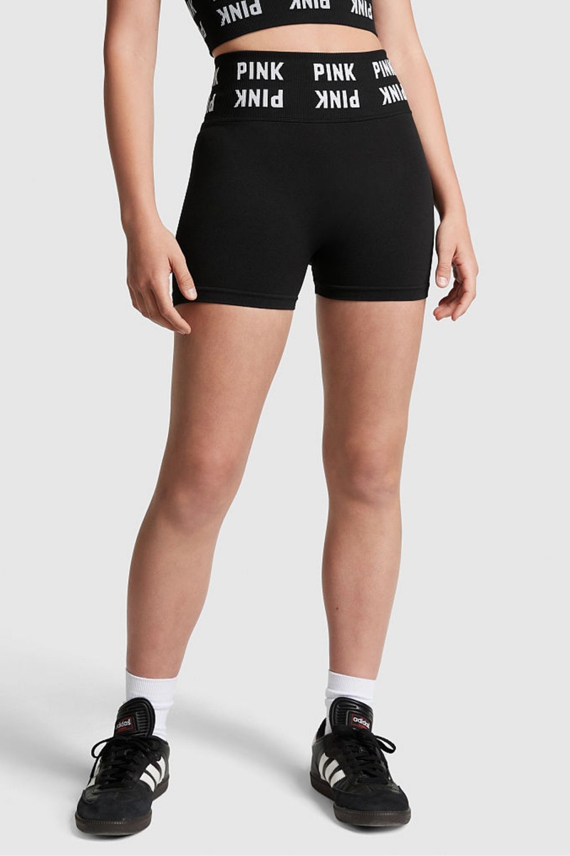 Victoria\'s Secret Seamless High Taille Shorts Schwarz | 014632XIH