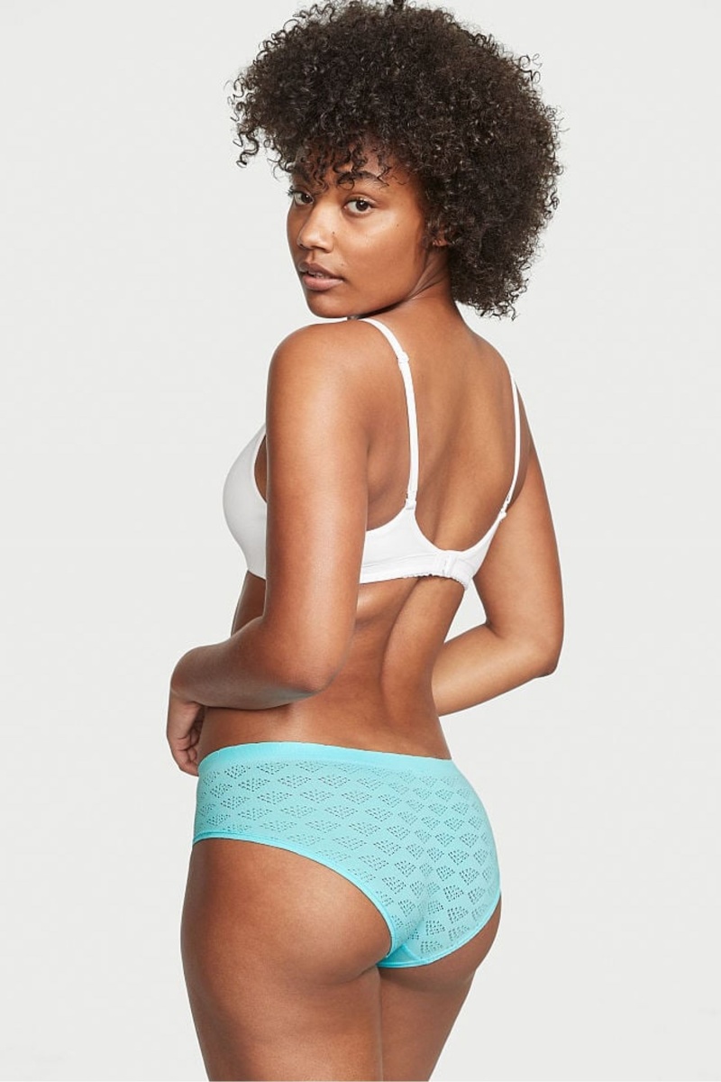 Victoria's Secret Seamless Hipster Knickers Blau | 265903VCD