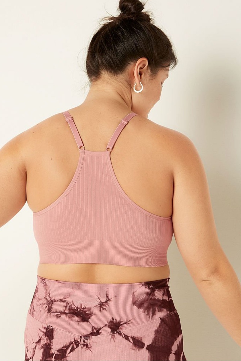 Victoria's Secret Seamless Lightly Gefütterte Low Impact Sports Bra Rosa | 378026AZP