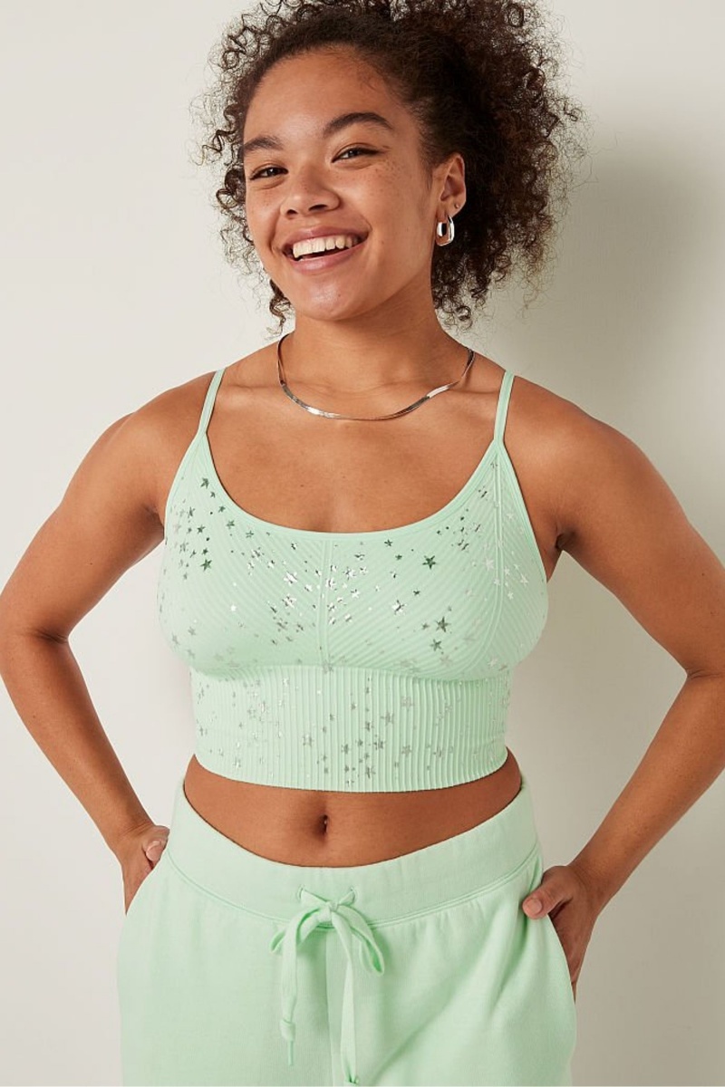 Victoria\'s Secret Seamless Seamless Lightly Gefütterte Low Impact Sports Bra Grün | 783254BYW