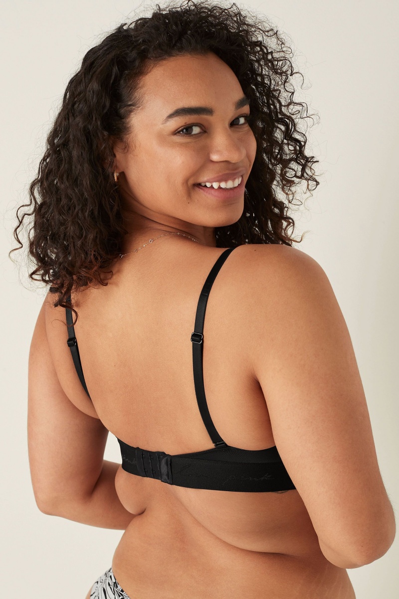 Victoria's Secret Seamless Seamless Lightly Gefütterte Low Impact Racerback Sports Bra Schwarz | 679824PTW