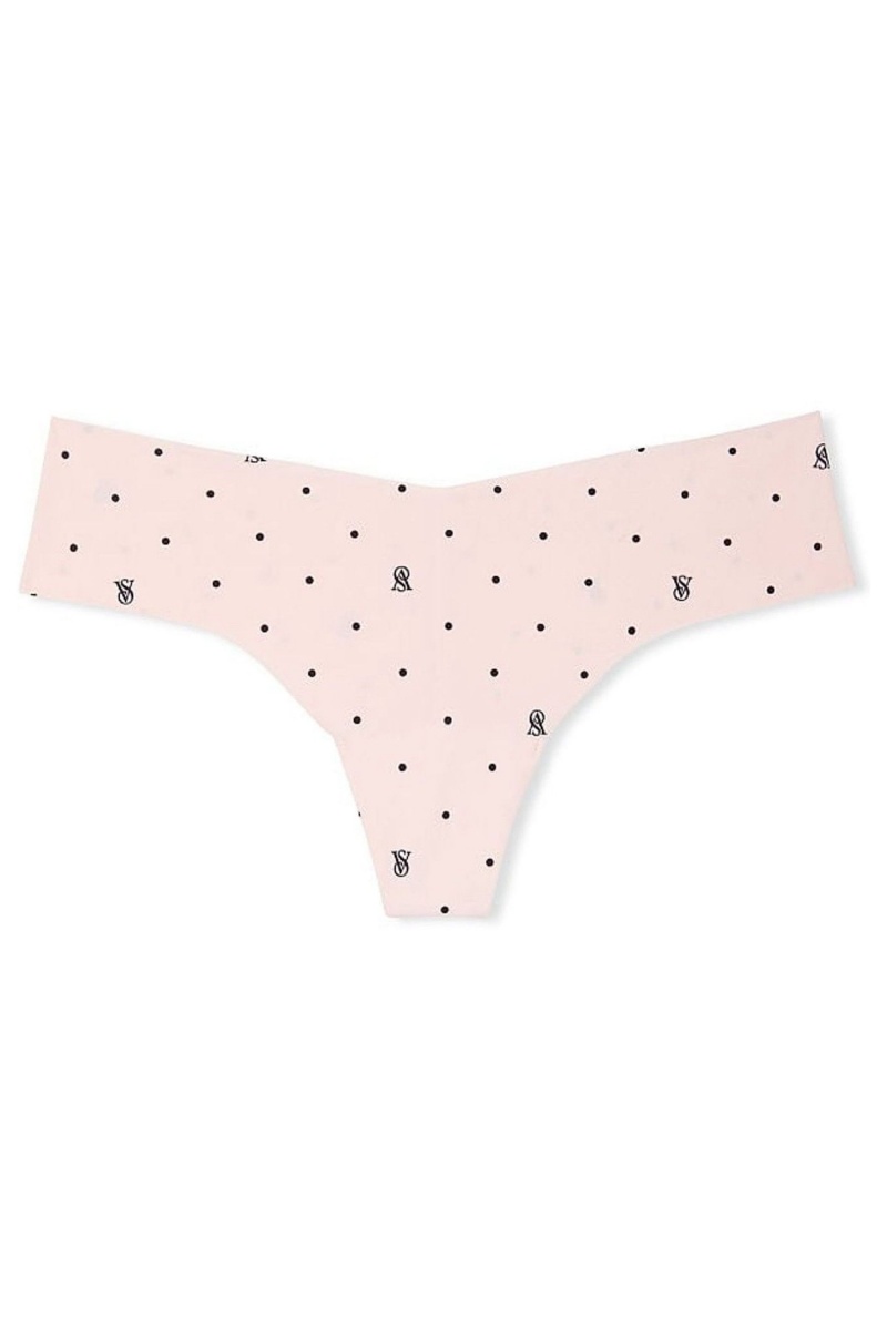 Victoria's Secret Sexy Illusions by Victorias Secret Smooth No Show Tanga Knickers Rosa Leopard | 631280LBA