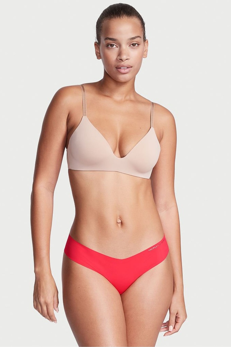 Victoria\'s Secret Sexy Illusions by Victorias Secret Smooth No Show Tanga Knickers Rosa | 804597IXT