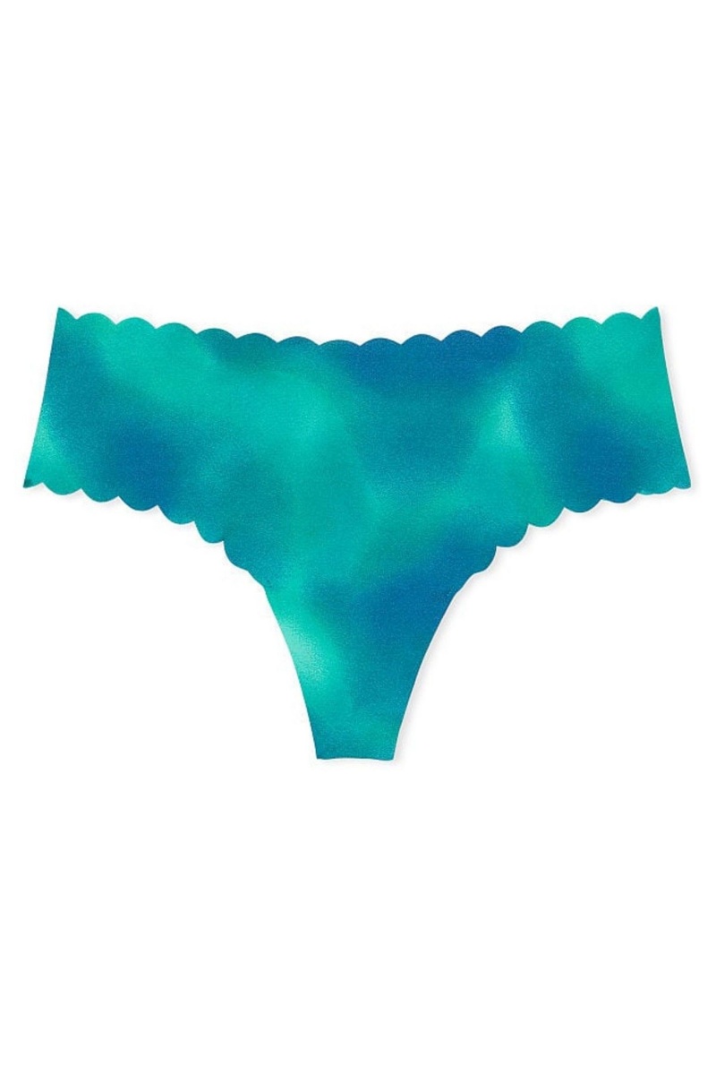 Victoria's Secret Sexy Illusions by Victorias Secret No Show Tanga Knickers Blau | 862137QJA