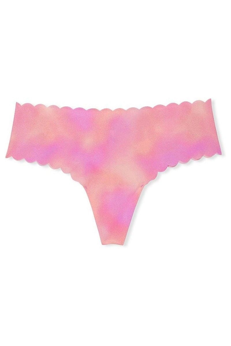 Victoria's Secret Sexy Illusions by Victorias Secret No Show Tanga Knickers Rosa | 273819XNL