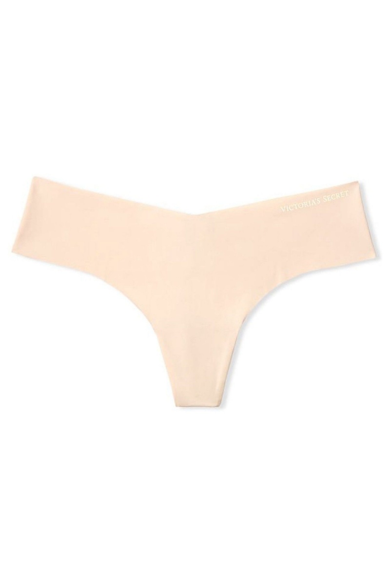 Victoria's Secret Sexy Illusions by Victorias Secret Smooth No Show Tanga Knickers Champagne Nude | 734569JWU