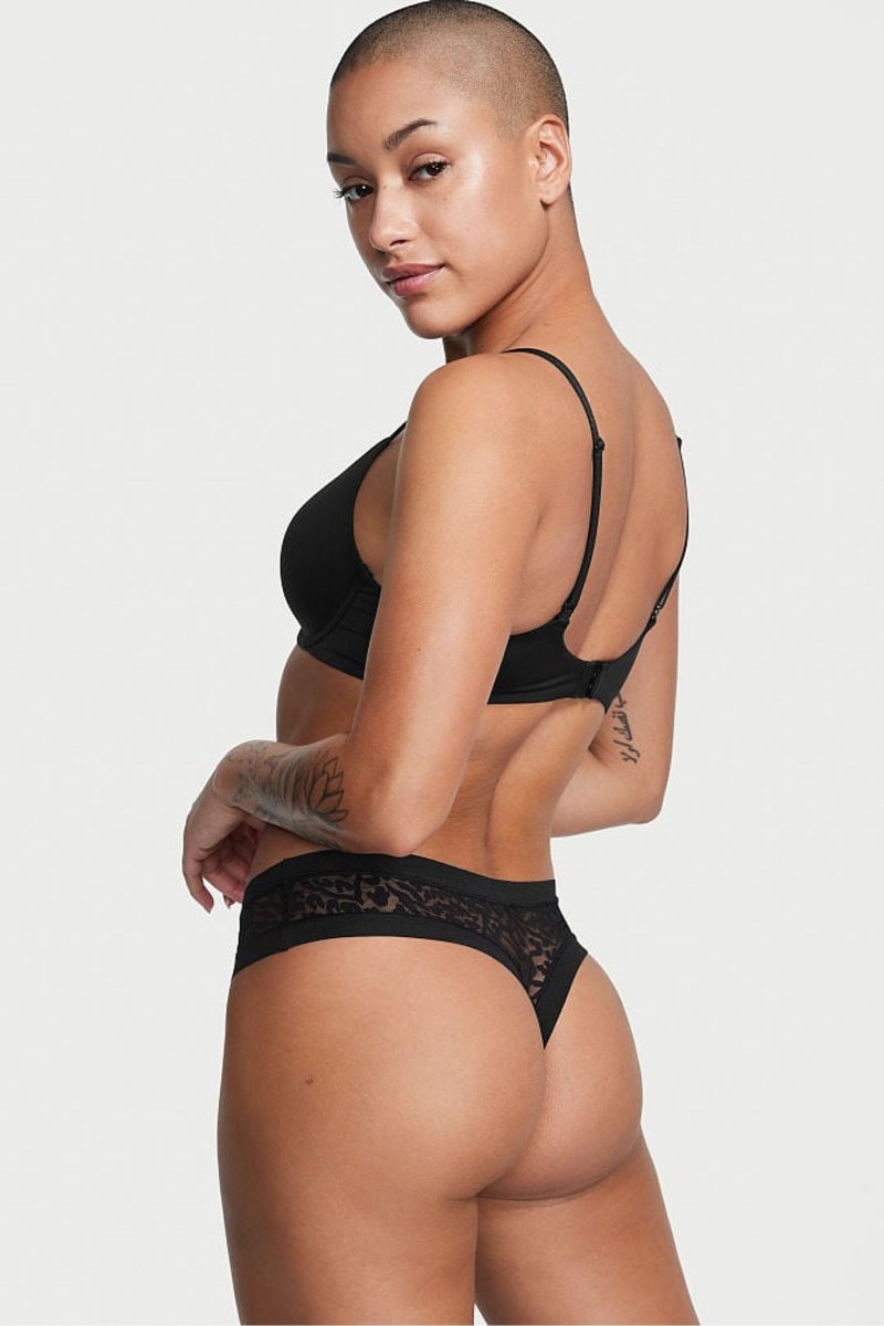 Victoria's Secret Sexy Illusions by Victorias Secret No Show Tanga Knickers Schwarz | 813960MYH