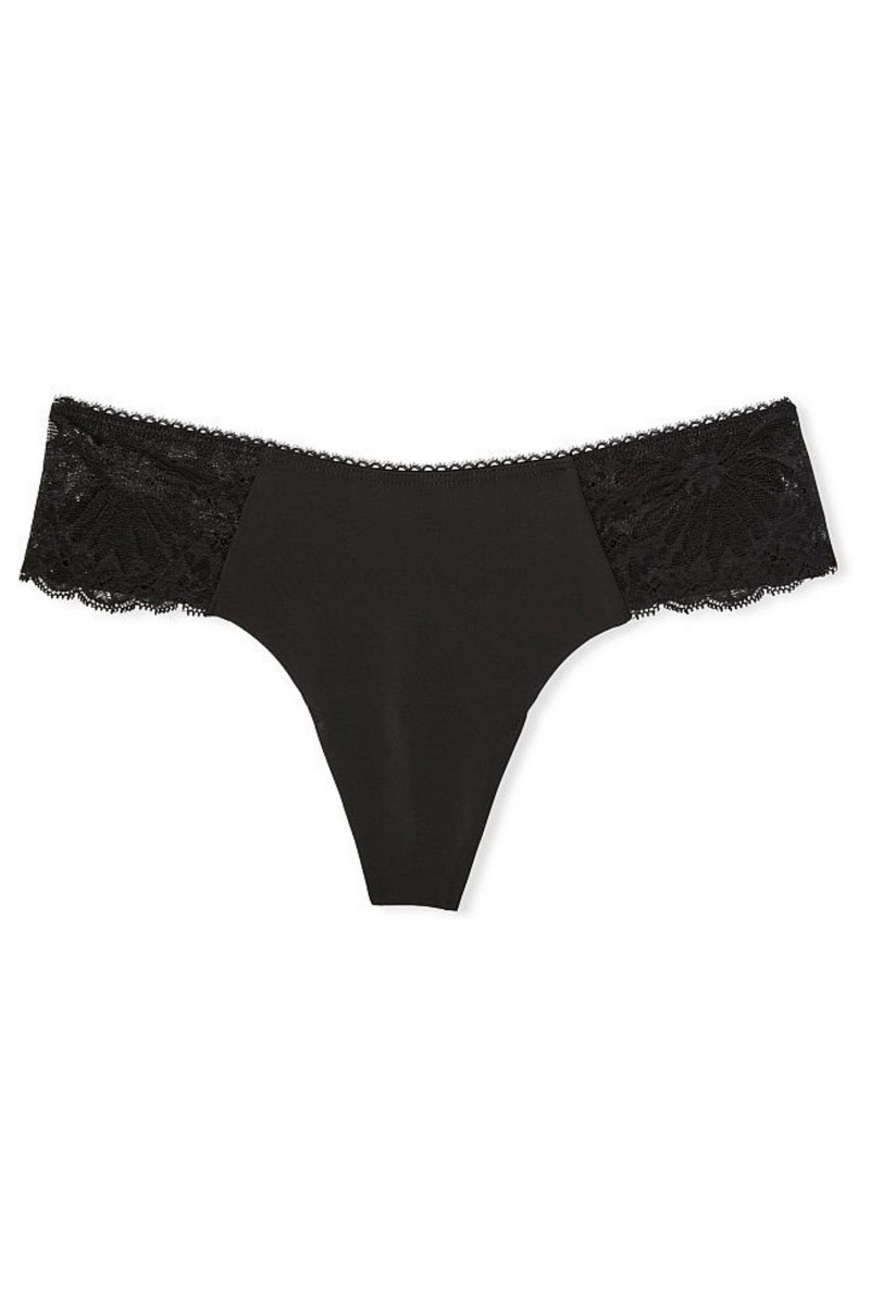 Victoria's Secret Sexy Illusions by Victorias Secret No Show Tanga Knickers Schwarz | 294357ECU