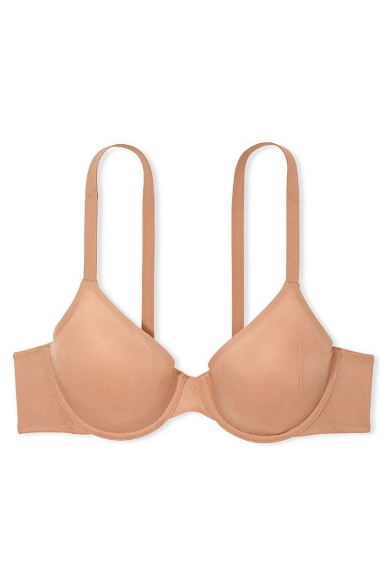 Victoria's Secret Sexy Illusions by Victorias Secret Angelight FullCoverage Smooth Bra Praline Nude | 263714QYT