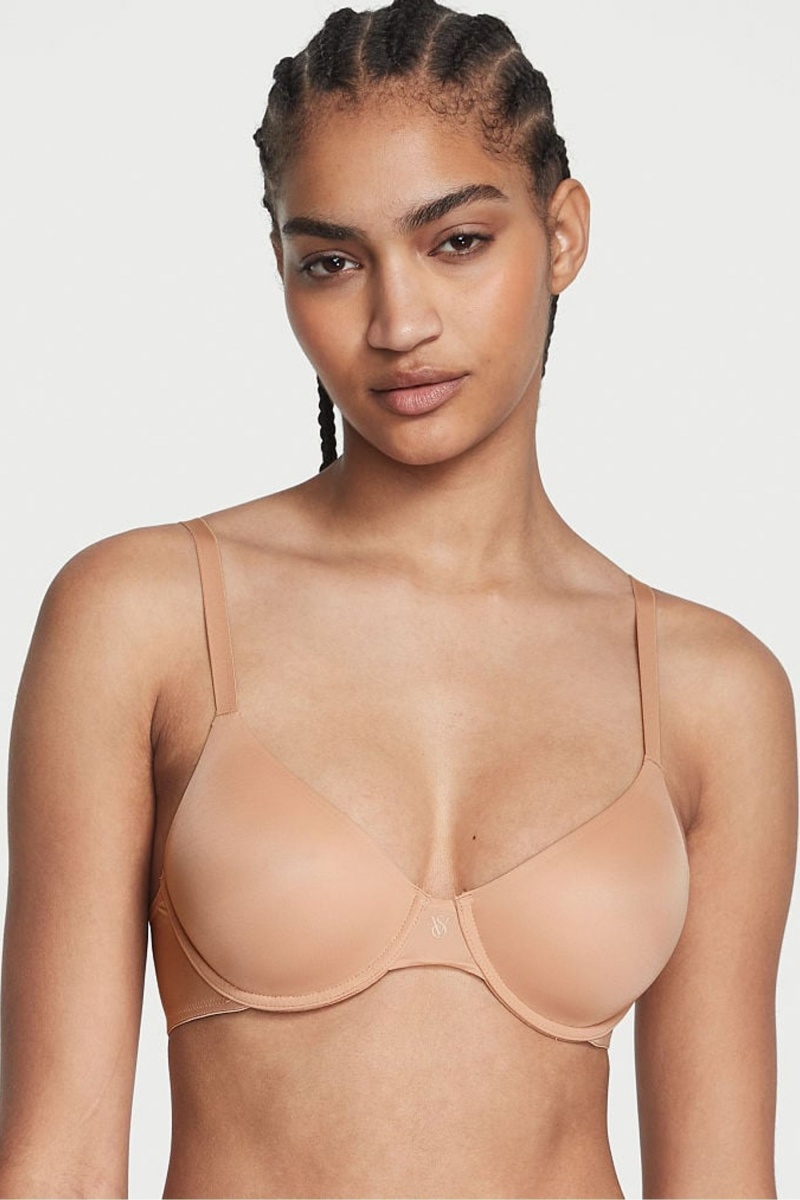 Victoria\'s Secret Sexy Illusions by Victorias Secret Angelight FullCoverage Smooth Bra Praline Nude | 263714QYT