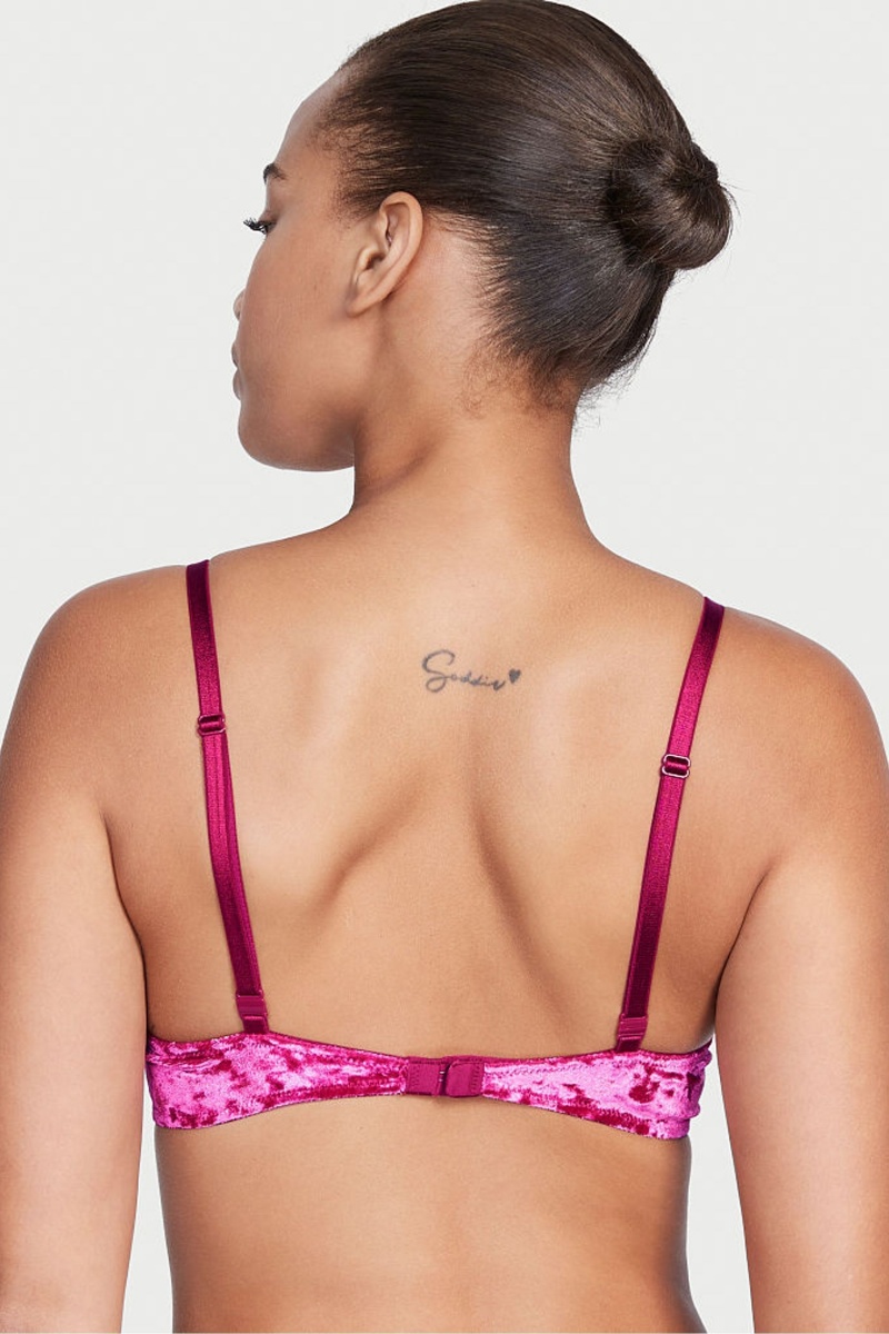 Victoria's Secret Sexy Tee Spitze Push Up Bra Bordeaux Rot | 175804HBX