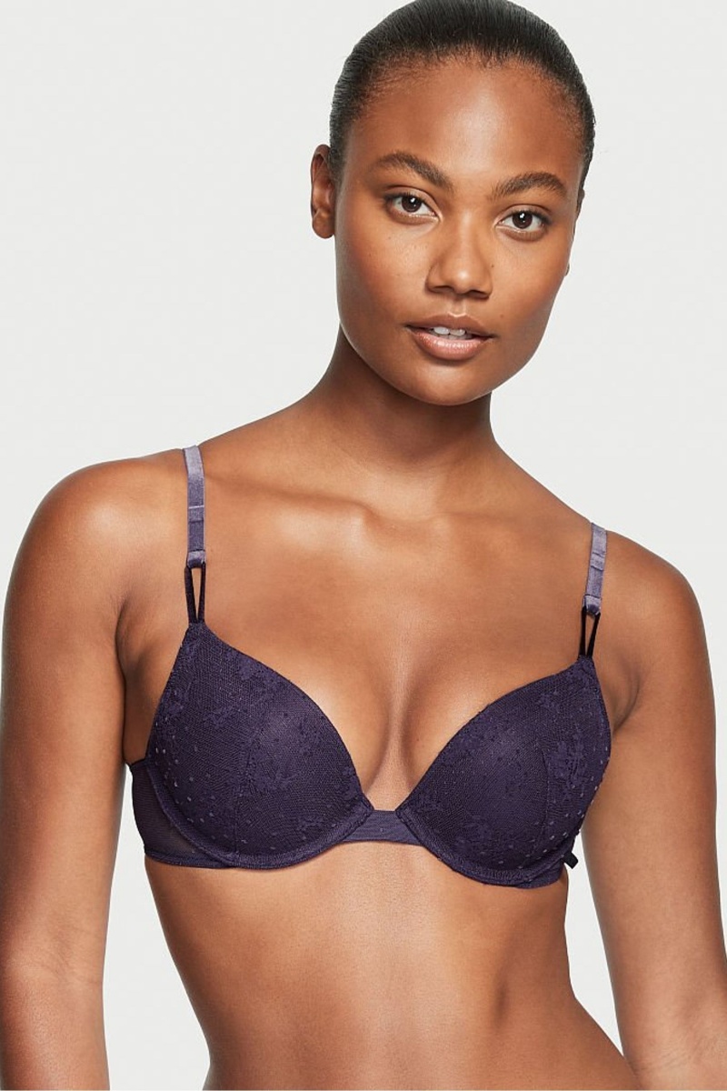 Victoria\'s Secret Sexy Tee Spitze T-Shirt Push Up Bra Schwarz | 738024IAG