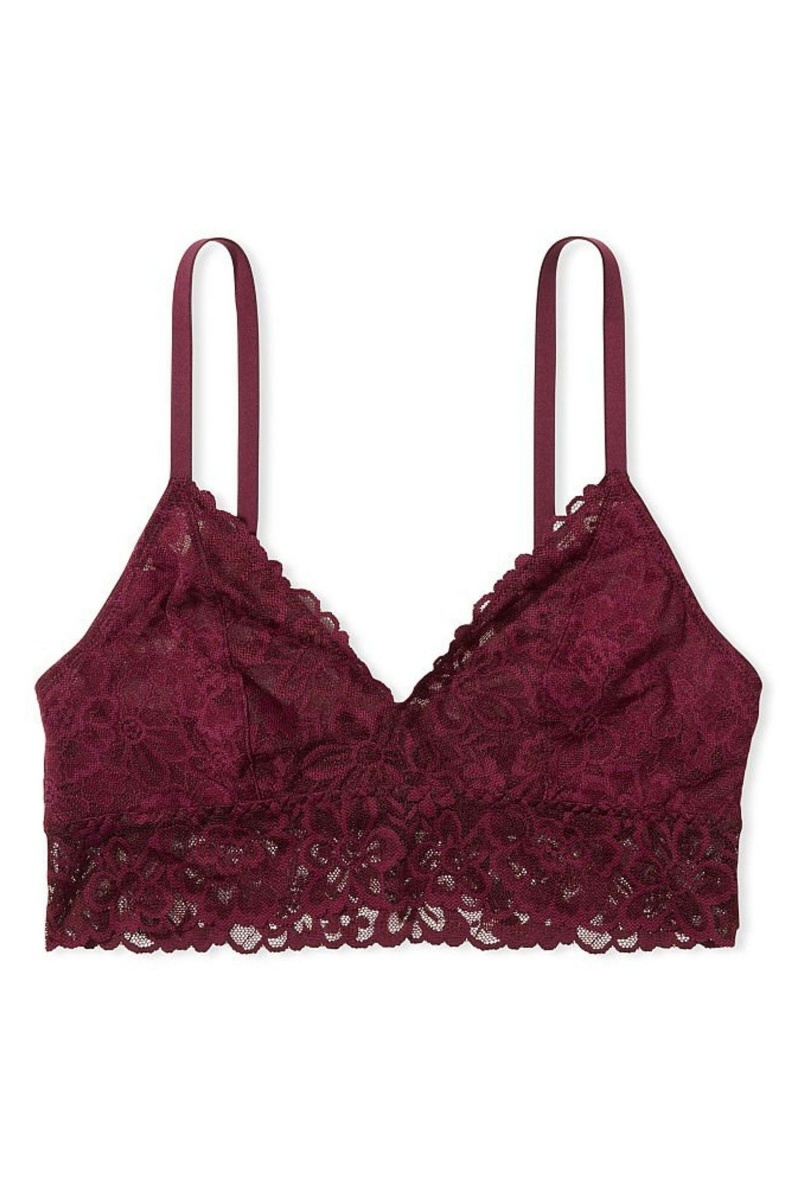 Victoria's Secret Sexy Tee Spitze Unlined Bralette Bordeaux Lila | 941863WUF