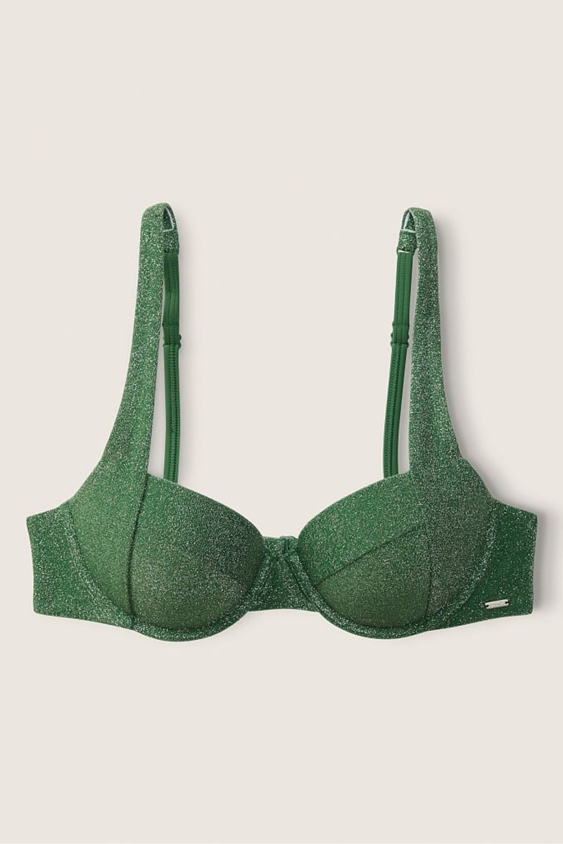 Victoria's Secret Shimmer Push Up Bikini Top Grün | 573982CDI