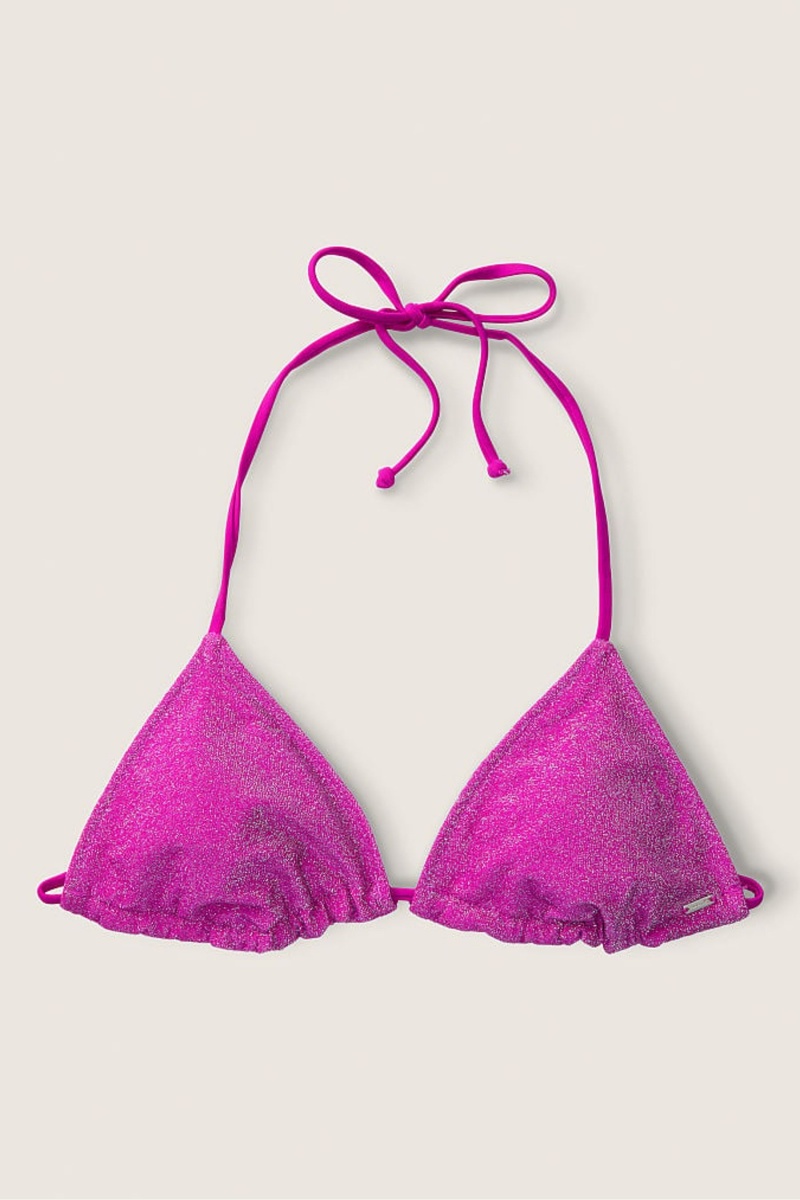 Victoria's Secret Shimmer Push Up Bikini Top Rosa | 716032FJL