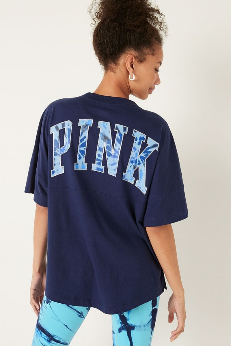 Victoria's Secret Shine Oversized Kurzes Sleeve T-Shirt Dunkelgrau | 471238NID