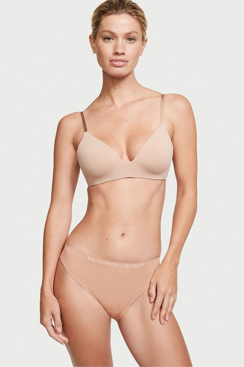 Victoria\'s Secret Smooth Bikini Knickers Sweet Praline Nude | 073154WOM