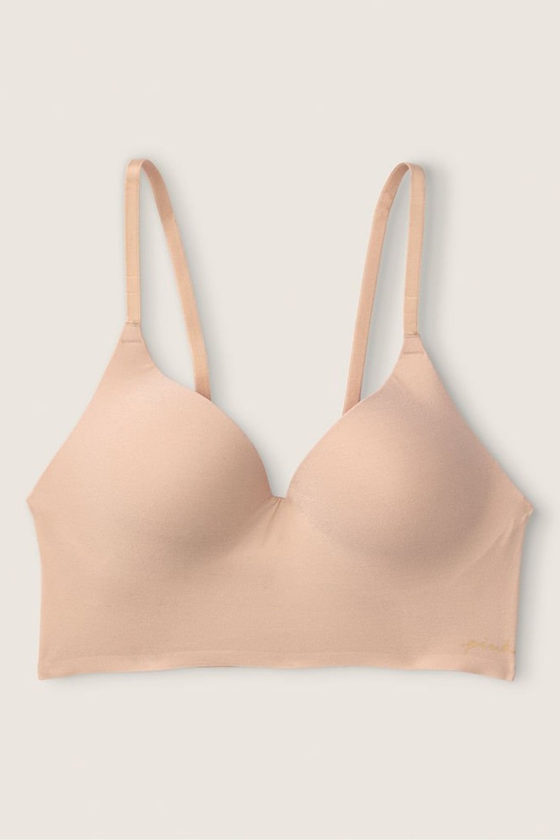 Victoria\'s Secret Smooth Non Wired Push Up Bralette Beige | 068132IAF