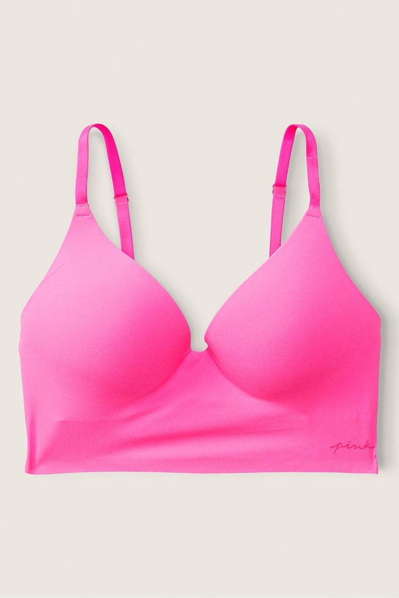 Victoria\'s Secret Smooth Non Wired Push Up Bralette Rosa Rosa | 402659NGA