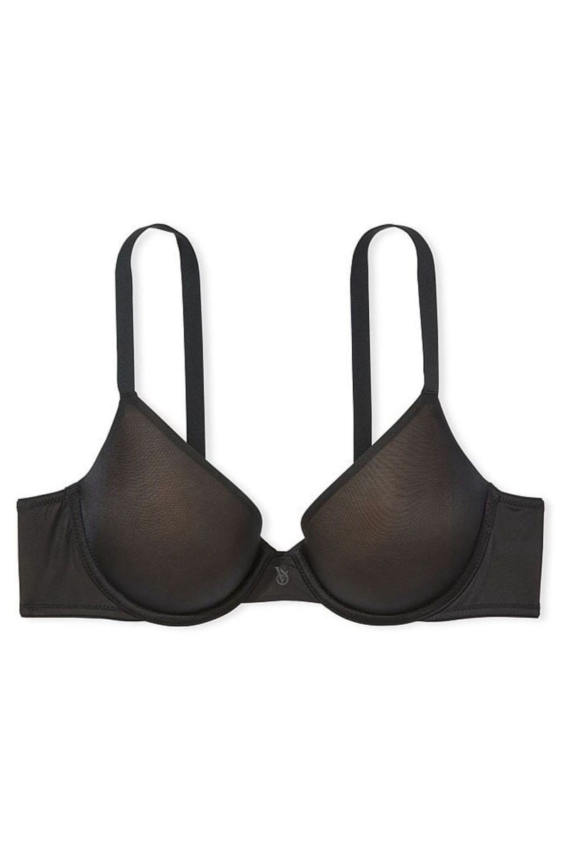 Victoria's Secret Smooth Push Up Bra Schwarz | 839254SQN