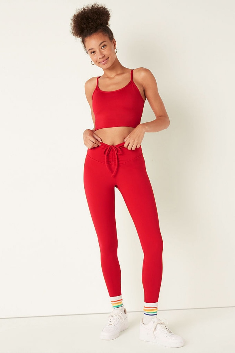 Victoria's Secret Soft Ultimate High Taille Ruched V Legging Rot | 318947ANV