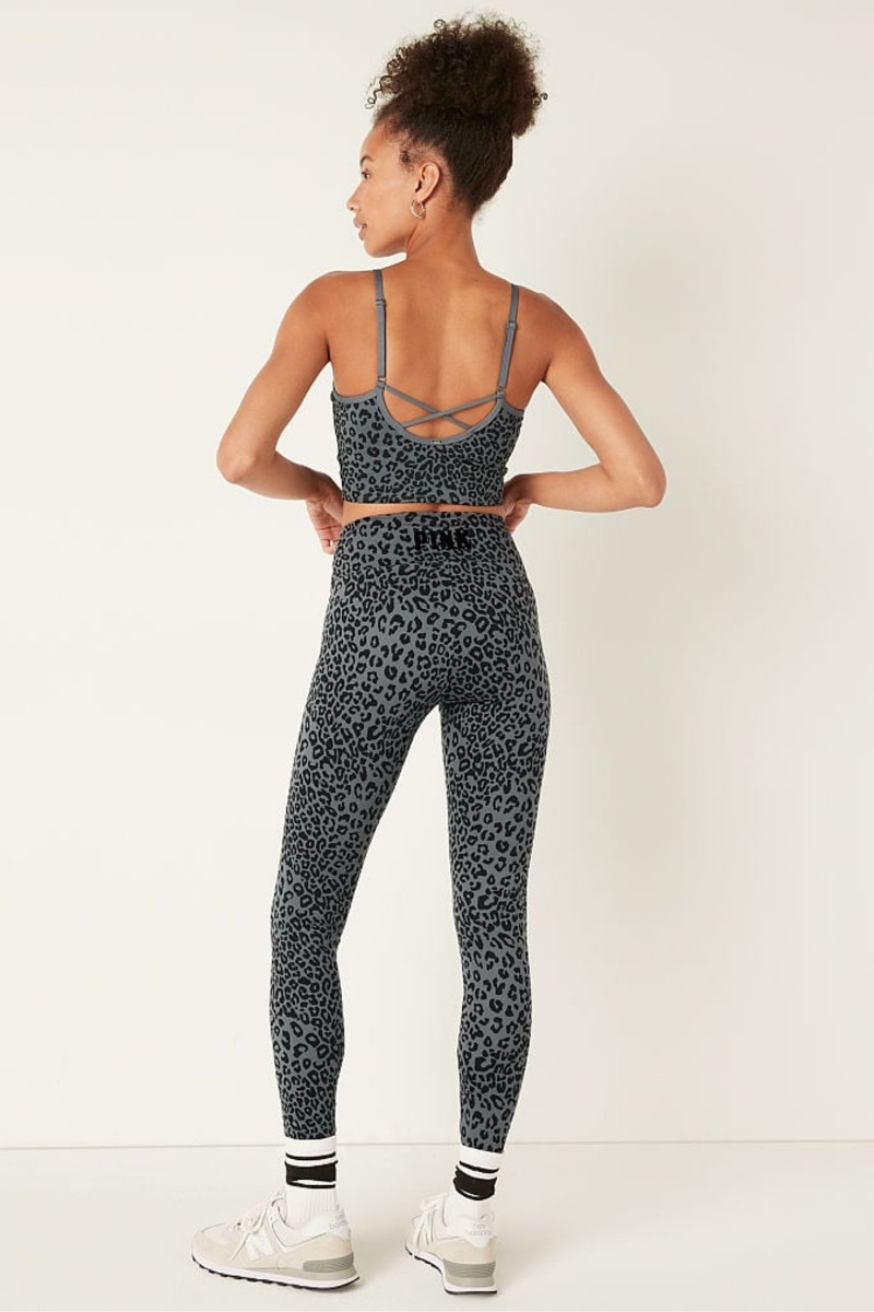 Victoria's Secret Soft Ultimate High Taille Ruched V Legging Dunkelgrau Leopard | 026918OKZ