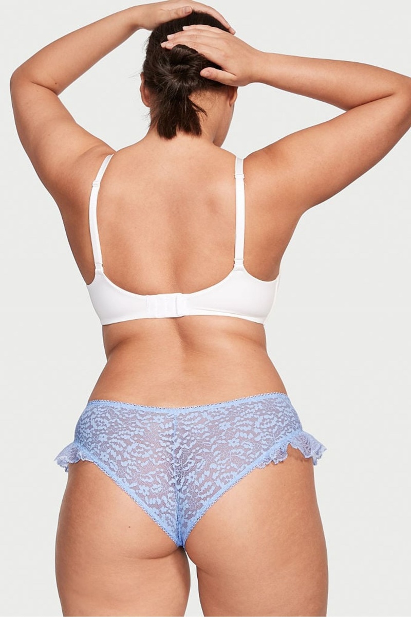 Victoria's Secret Spitze Cheeky Knickers Blau | 357814NUA