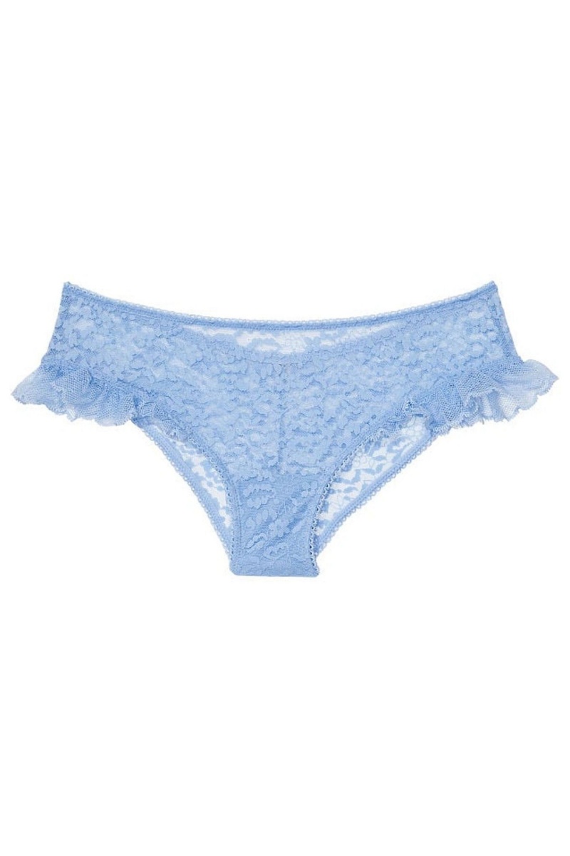 Victoria's Secret Spitze Cheeky Knickers Blau | 357814NUA