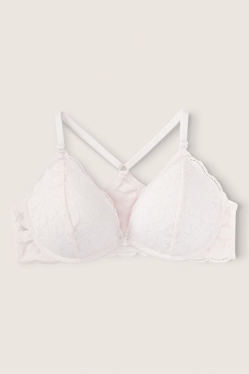 Victoria\'s Secret Spitze Front Befestigung Push Up Bra Weiß | 812935NAR