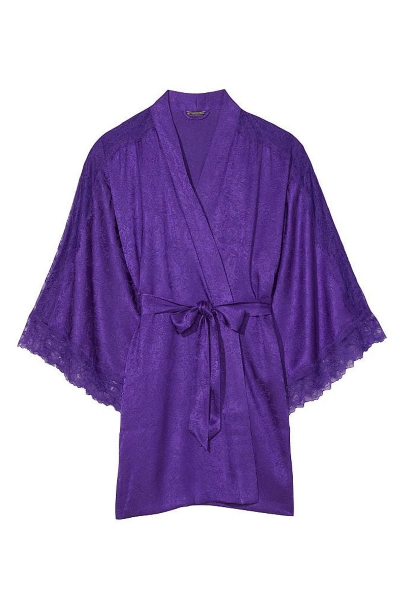 Victoria's Secret Spitze Inset Robe Lila | 803271ZKE