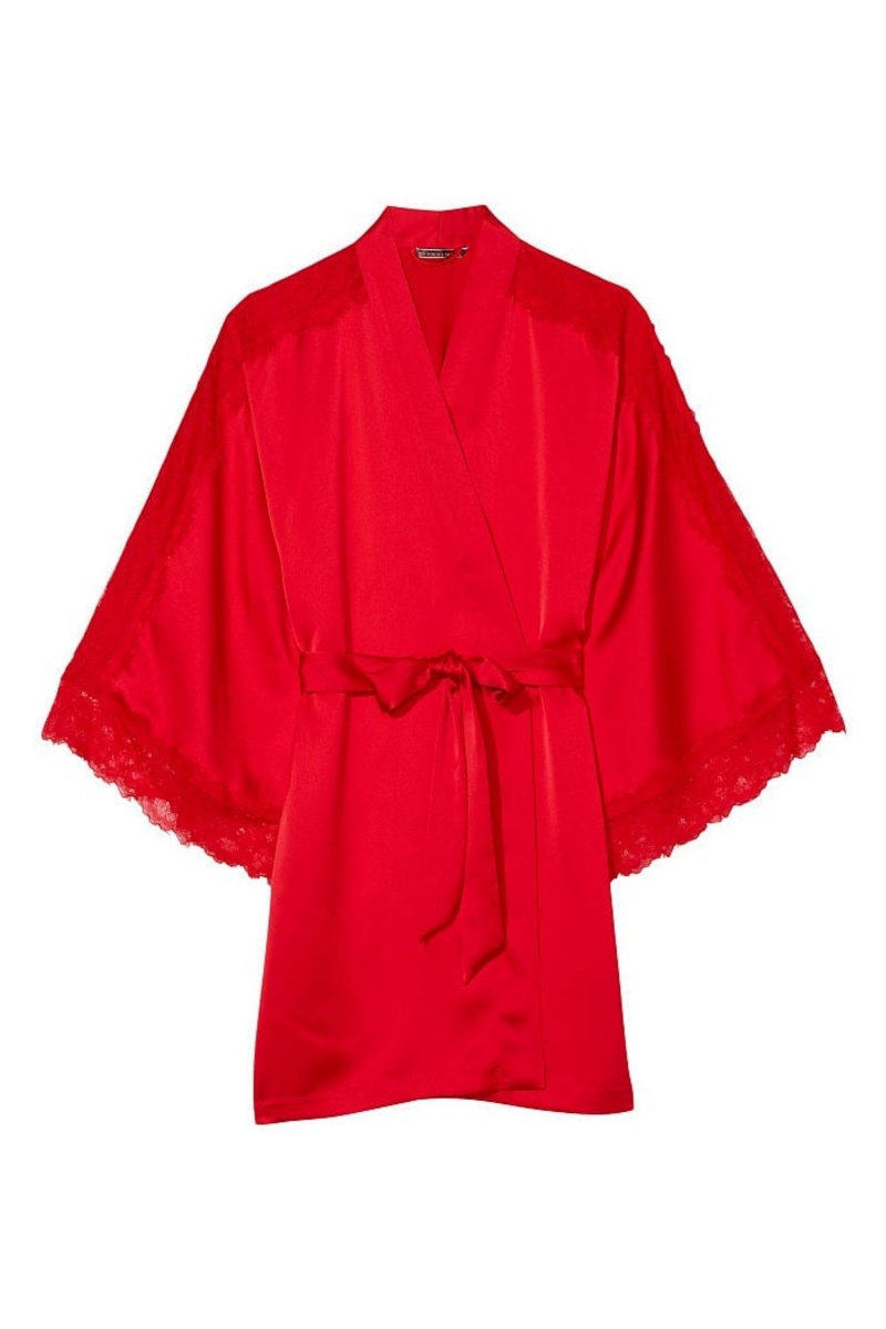 Victoria's Secret Spitze Inset Robe Rot | 893471JIM