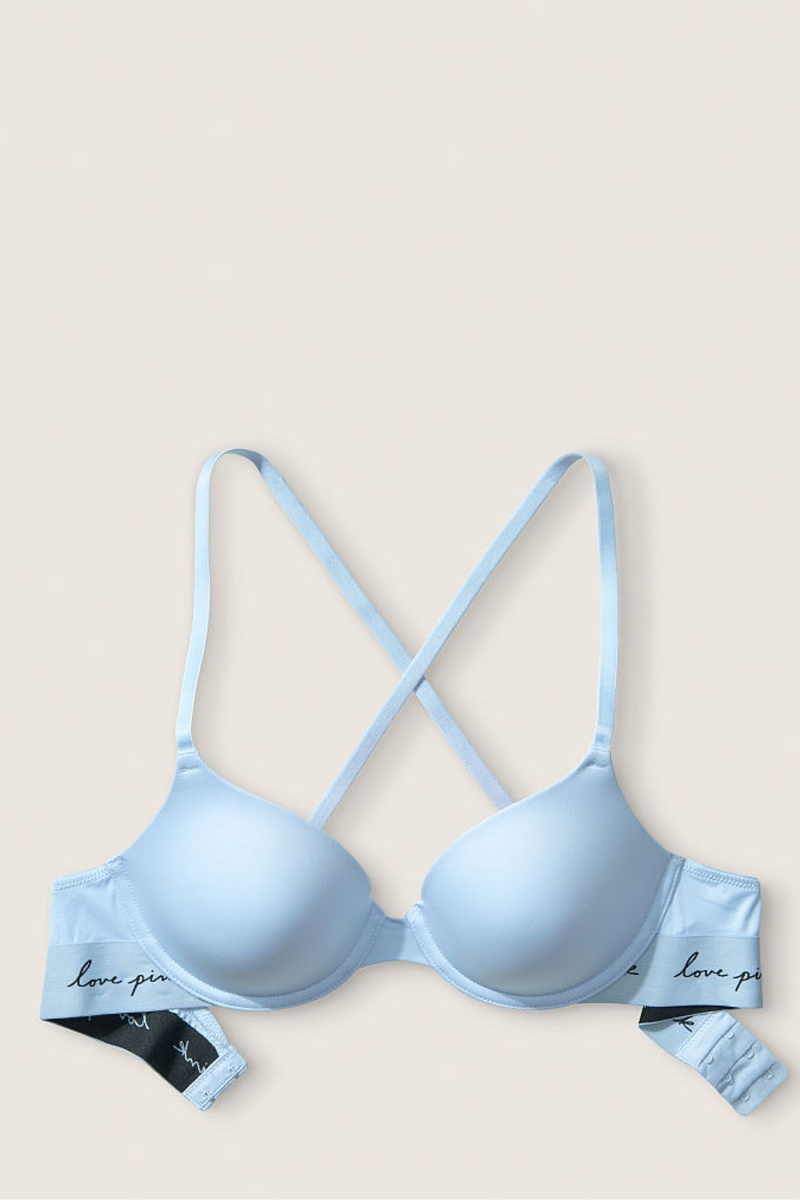 Victoria's Secret Spitze Lightly Gefütterte T-Shirt Bra Blau | 938241IGF