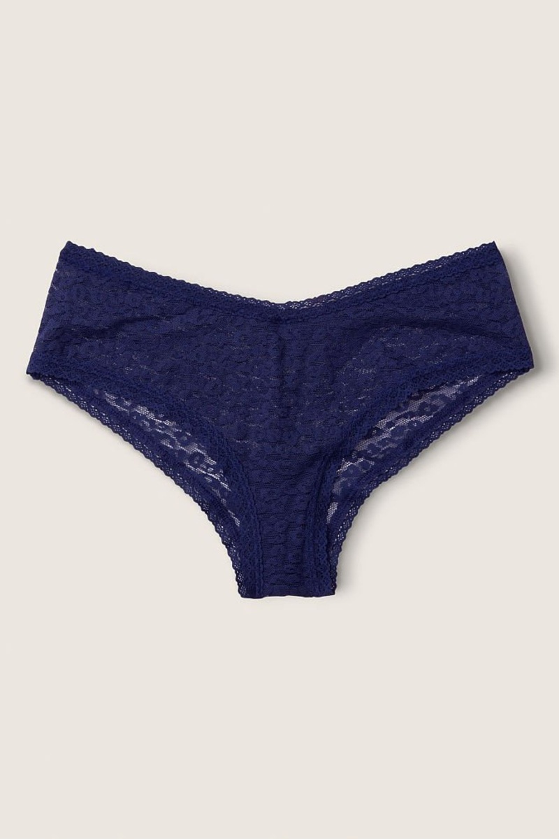 Victoria\'s Secret Spitze Logo Cheeky Knickers Weiß | 092534PQE