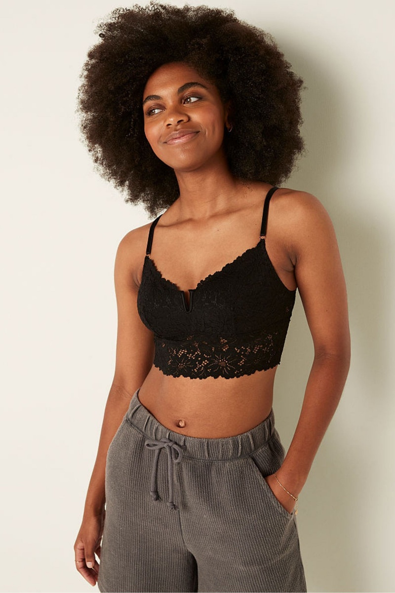 Victoria\'s Secret Spitze Longline Bralette Weiß | 039247XOW