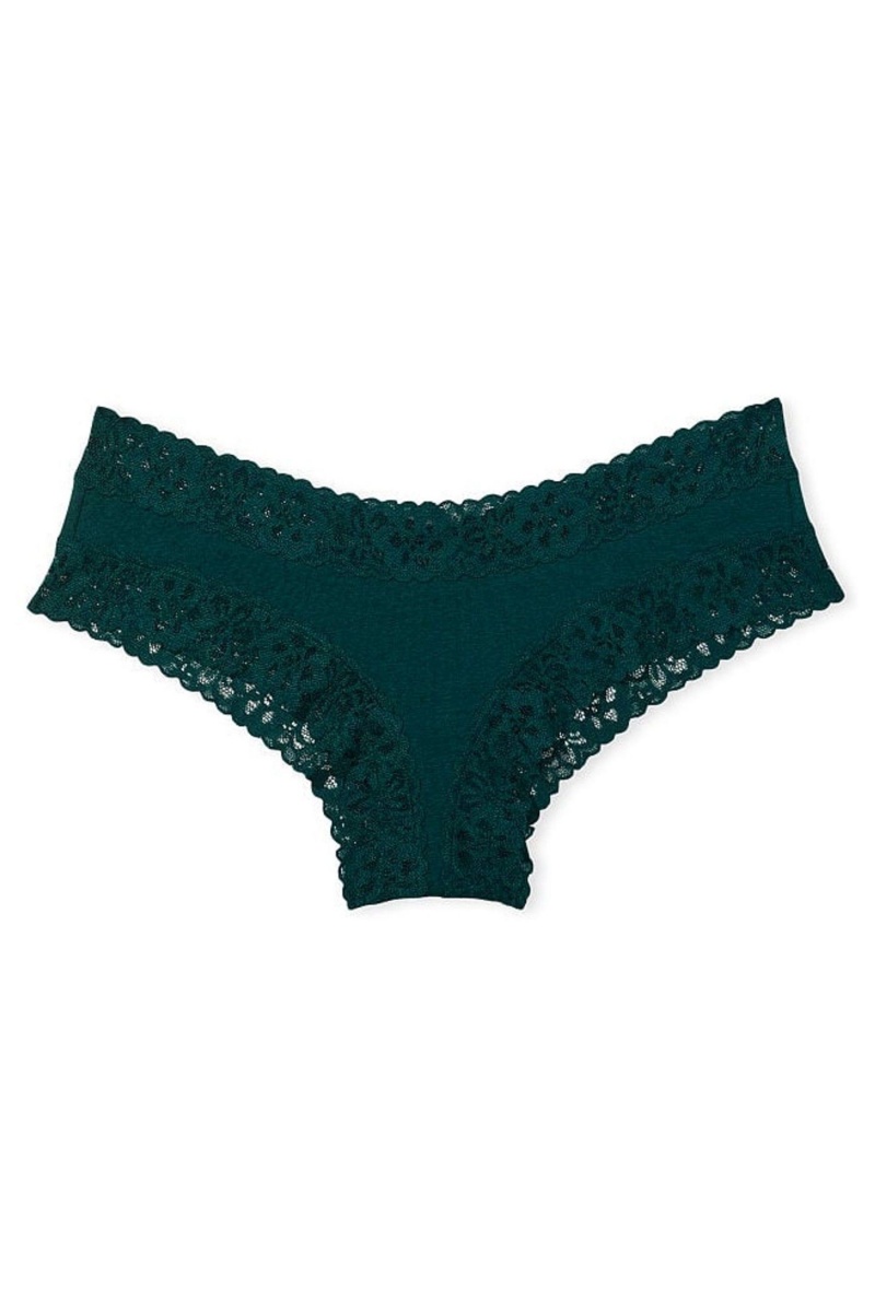 Victoria's Secret Spitze Taille Baumwoll Cheeky Panty Grün | 207568WAU