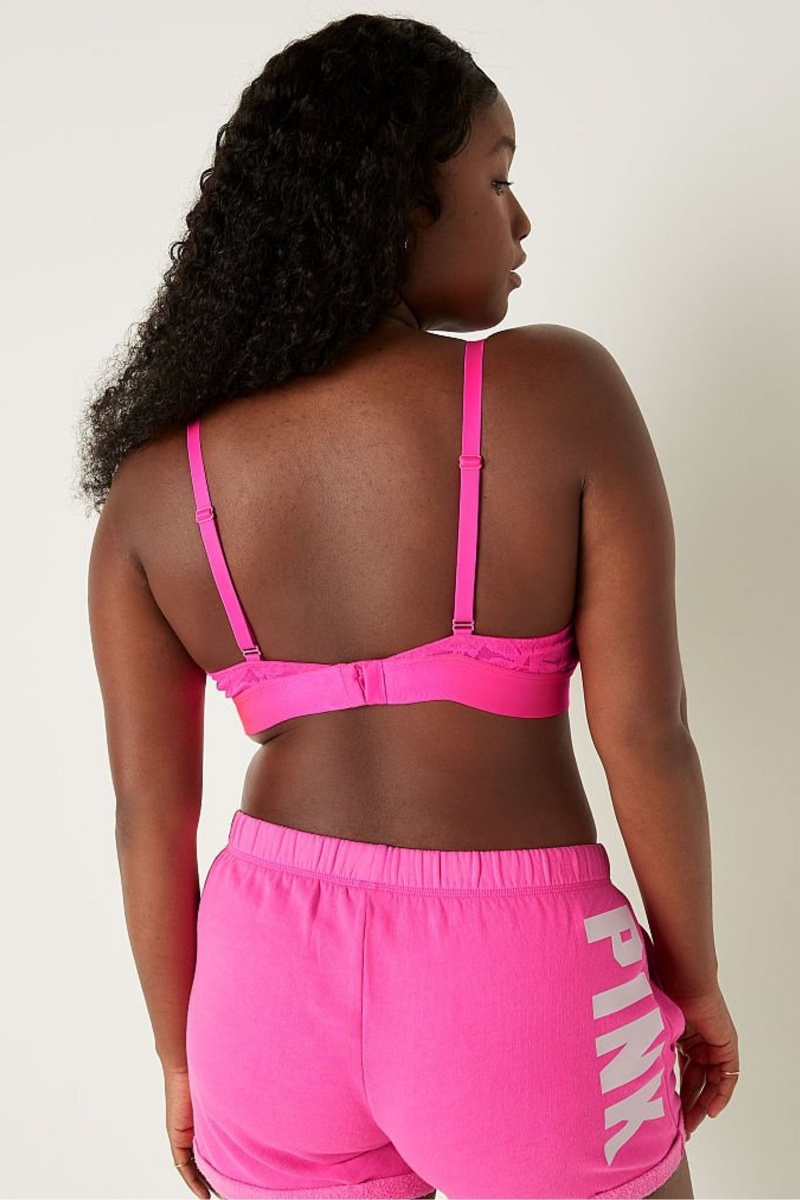 Victoria's Secret Spitze Unlined Triangle Bralette Rosa | 634572WXJ