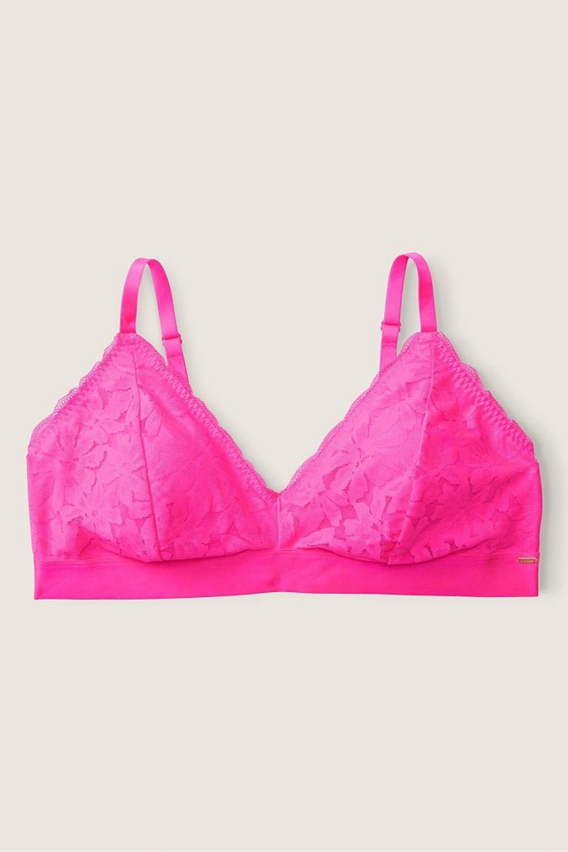 Victoria's Secret Spitze Unlined Triangle Bralette Rosa | 634572WXJ