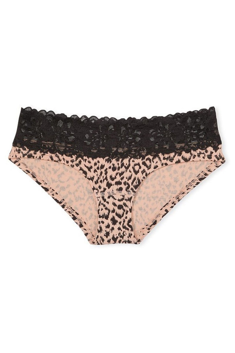 Victoria's Secret Stretch Baumwoll Baumwoll Spitze Taille Hipster Knickers Braun | 260913WAZ