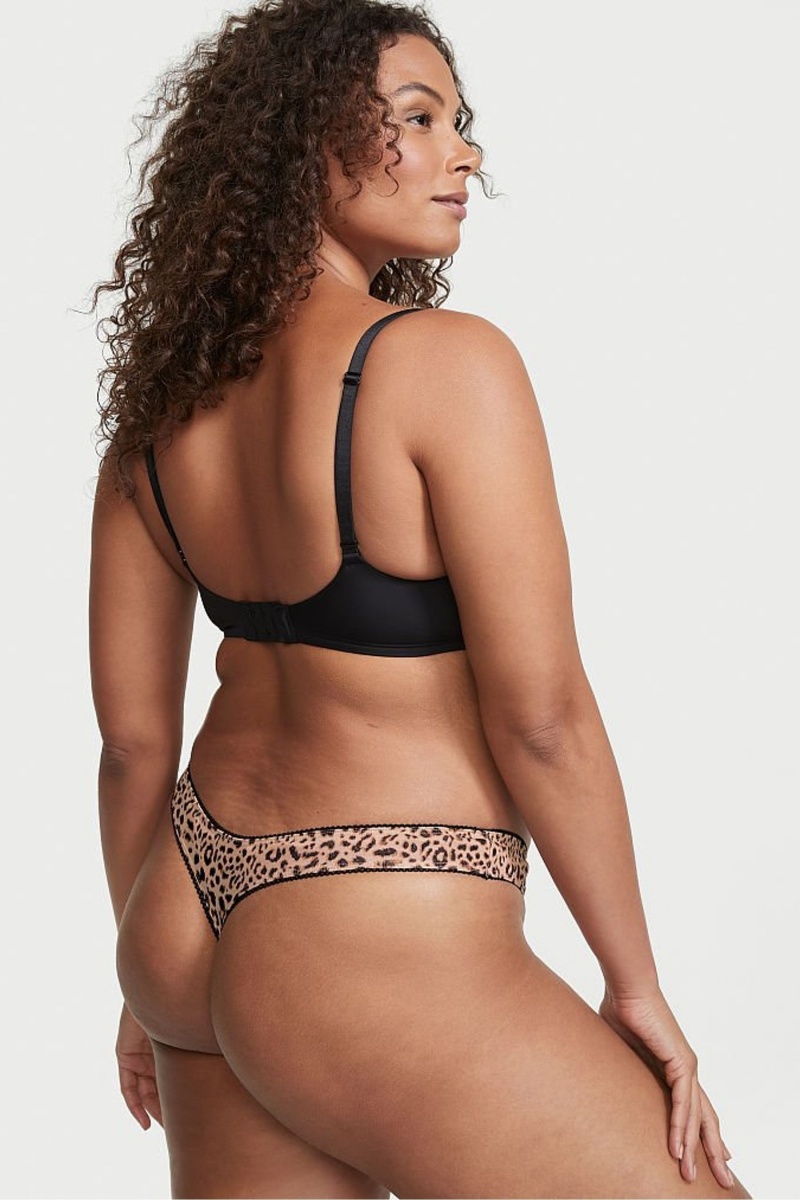 Victoria's Secret Stretch Baumwoll Baumwoll Tanga Knickers Rosa | 625380OMA